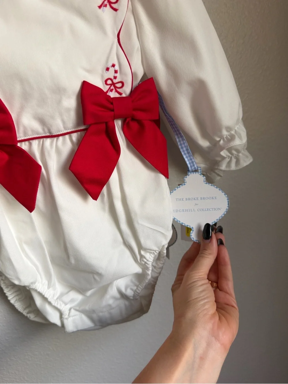 NWT Edgehill Collection x The Broke Brooke Claire Candy Cane Bubble Set Sz 12M